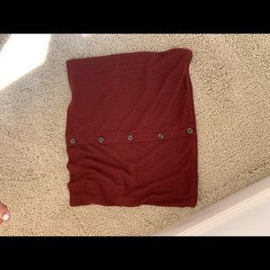american eagle red/brown tube top